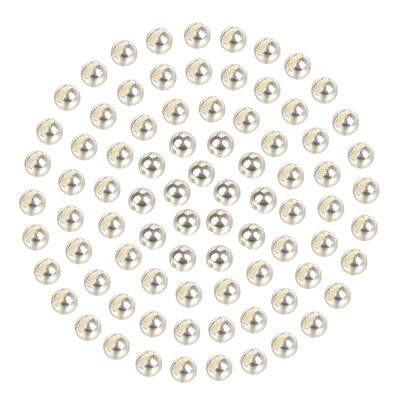 MUUNN 200pcs Tungsten Slotted Beads for Fly Tying, Sink Deeper and Faster 12 Colors/13 Sizes Slotted Tungsten Beads Fly Tying Beads Head Fly Tying Materials(Silver,2.8mm)