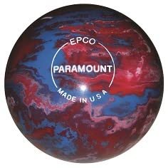 BuyBocceBalls - EPCO Duckpin Bowling Balls - - (4 3/4 inch- 3lbs. 10 oz.) Single - Marbleized - Royal, Red & White - Made in USA