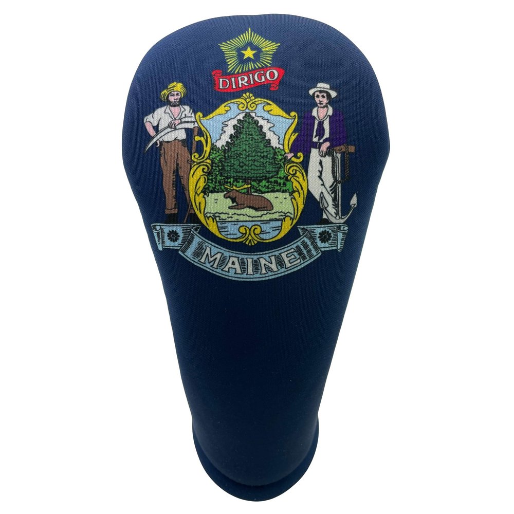 Maine State Flag Driver 460cc Club Headcover Handmade by BeeJos