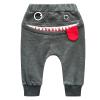 Digood Toddler Baby Jogger Pants, Infant Boys Girls Cartoon Monster Big Tongue Warm Harem Sweatpants Trousers(Gray, 18-24 Months) view 3