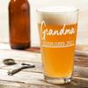 Grandma Established 2021 Engraved on 16 oz Beer Glass Pint Unique Grandmother Gift Idea for Baby Announcement, New Grandma, Her, Sister, New Baby, Grandparents Day view 3