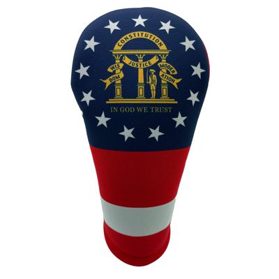 Georgia State Flag Driver 460cc Club Headcover Handmade by BeeJos