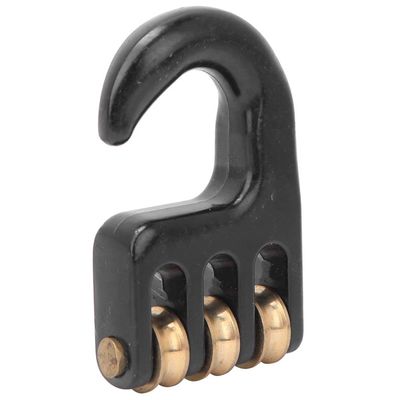 3 Wheel Rigging Pulley Hook, High Reliability Windsurfing Pulley Hook Professional Robust Manufacture for Outdoor Pulley
