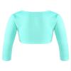 Oyolan Kids Girls Dance Crop Tops Ballet Sweater Long Sleeve Cardigan Shrug Wrap Top Dance Dress Cover Up Mint Green 5-6 Years view 2