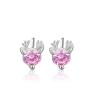 Set Elk Reindeer Antlers Crystal Stud Earrings Christmas for Women Teens Gift Jewelry Cubic Zirconia Rhinestone Luxury Christmas Earring Colorful Xmas Dainty Colorful-Pink view 1