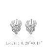 Set Elk Reindeer Antlers Crystal Stud Earrings Christmas for Women Teens Gift Jewelry Cubic Zirconia Rhinestone Luxury Christmas Earring Colorful Xmas Dainty Colorful-Pink view 2