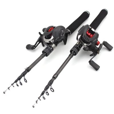 H/A New Lure Gun Grip Fishing Rod and Casting Wheel Set, Portable Telescopic Fishing Rod and Casting Wheel, Casting Set, Carbon Rod Set Bait 1-5g 1.5M 1.8M 1.9M ZYHYD