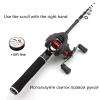 H/A New Lure Gun Grip Fishing Rod and Casting Wheel Set, Portable Telescopic Fishing Rod and Casting Wheel, Casting Set, Carbon Rod Set Bait 1-5g 1.5M 1.8M 1.9M ZYHYD view 2