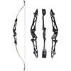 66" 68" 70" Archery Takedown Recurve Bow and Arrow Set Aluminum Bow Riser Hunting Shooting Target Practice Competition Longbow Right Hand Bow 12-40 Lbs (16 Lbs, 70" Black)