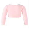 Oyolan Kids Girls Dance Crop Tops Ballet Sweater Long Sleeve Cardigan Shrug Wrap Top Dance Dress Cover Up Pink 11-12 Years view 2