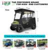 10L0L 2 Passenger Golf Cart Enclosure for Club Car Precedent/Onward/Tempo, All Weather Windproof Waterproof Rain Cover, 4-Sided Clear Window & Roll-up Zipper Door - Black view 2