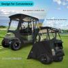 10L0L 2 Passenger Golf Cart Enclosure for Club Car Precedent/Onward/Tempo, All Weather Windproof Waterproof Rain Cover, 4-Sided Clear Window & Roll-up Zipper Door - Black view 3