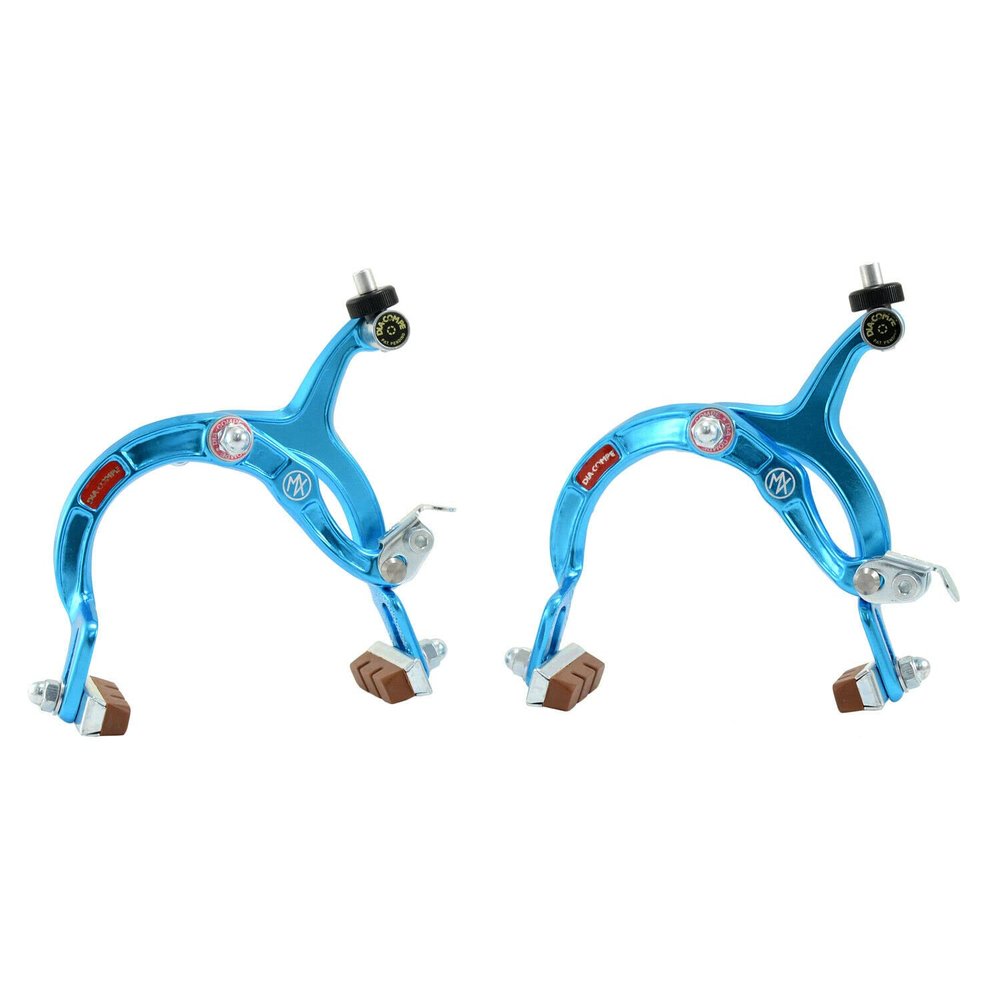 DIA-COMPE MX1000 Side Pull Caliper Brake Set (F+R) for Old School BMX, Blue, DP2508-FR