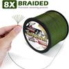 Ashconfish Braided Fishing Line- 8 Strands Super Strong PE Fishing Wire Heavy Tensile for Saltwater & Freshwater Fishing -Abrasion Resistant - Zero Stretch- 1000M/1093Yds 300LB Green Camouflage view 4