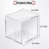18 Pcs Baseball Display Case, Clear UV Protected Ball Holder Square Acrylic Baseball Cube Box Autograph Cases Storage for Display Official Size Standing, 3.15 Inches view 2