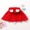 Duoremi Infant Baby Girls Long Sleeve Hooded Faux Fur Over Coat Princess Shoulder Cape Snowsuit Red 18-24 Months view 3