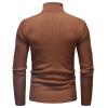 Kaxiya2021 Men's Slim Fit Turtleneck Sweater Cable Knit Thermal Pullover Regular Fit Casual Knitted Twisted Solid Jumpers (Brown,Large) view 2