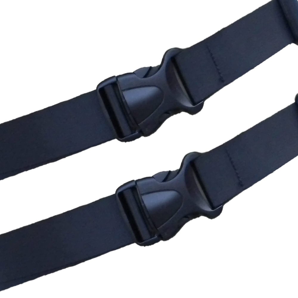 BootYo! Fishyo! Deluxe 1.5" Adjustable Wading Belt for Fly Fishing, Surf Casting, Kayaking Black (Pack of 2)