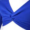 Aislor Little Kids Girls' Classic Thick Ballet Long Sleeve Wrap Top Leotards Ballet Cardigan for Gymnastics Performance Royal Blue 7-8 Years view 4