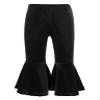 QinCiao Baby Toddler Girls Velvet Flare Pants Stretchy Wide Bell-Bottomed Leggings Trousers Solid Color Black 12-18 Months view 1