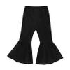 QinCiao Baby Toddler Girls Velvet Flare Pants Stretchy Wide Bell-Bottomed Leggings Trousers Solid Color Black 12-18 Months view 4