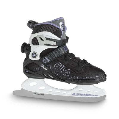 Fila Women's Primo QF Lady Ice Skates | Leisure | Stainless Steel Blades | Perfect Grip & Comfort | Black/Purple, 39