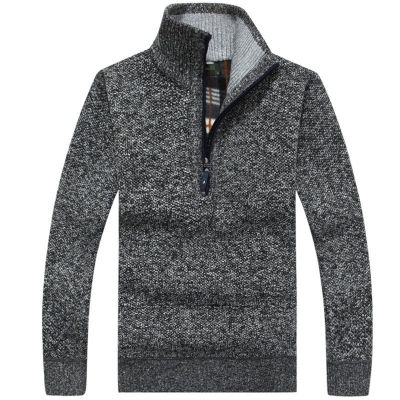 Kaxiya2021 Men's Quarter Zip Fleece Sweaters Half-Zip Stand Collar Thermal Pullover Regular Knit Jumpers Warm Soft & Casual (Dark Gray,XX-Large)