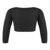 FEESHOW Kids Girls Long Sleeve Knitted Ballet Dance Wrap Top Cardigan Sweater Pullover Cropped Tops B Black 7-8 Years view 2