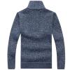 Kaxiya2021 Men's Quarter Zip Fleece Sweaters Half-Zip Stand Collar Thermal Pullover Regular Knit Jumpers Warm Soft & Casual (Blue,Medium) view 2
