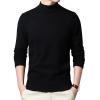 Kaxiya2021 Men's Slim Fit Turtleneck Sweater Casual Basic Thermal Kintted Pullover Lightweight Cotton Soft Solid Jumpers (Black,3X-Large) view 1