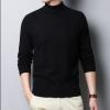 Kaxiya2021 Men's Slim Fit Turtleneck Sweater Casual Basic Thermal Kintted Pullover Lightweight Cotton Soft Solid Jumpers (Black,3X-Large) view 2