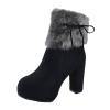 Bcshiye Women's Chunky Heel Ankle Booties Fur Lined Warm Comfort Winter Boots Anti-slip Platform High Heel Snow Boots view 1