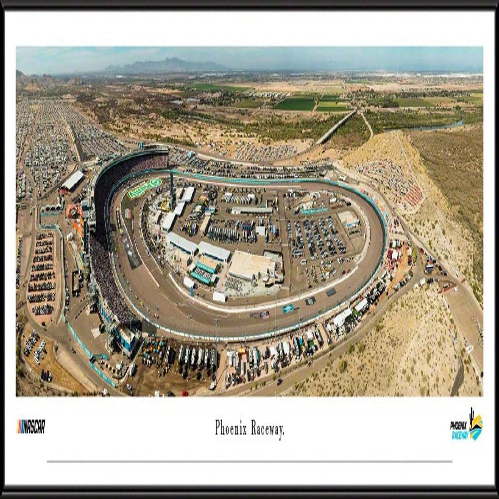 Phoenix Raceway - 40.25x13.75-inch Standard Framed Print by Blakeway Panoramas