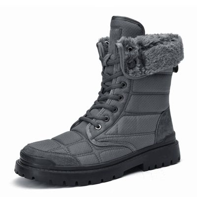 Snow Boots Men's Winter New Outdoor Plus Cotton Fashion Men's Boots Large Size Spot Men's Shoes