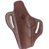 1911 Leather Holster, Right Hand OWB - Fits All 1911 Models with 4" and 5" Barrels - Premium Leather for 1911 .45 Full Size - Concealed Pancake Holster (Brown) view 2