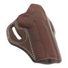 1911 Leather Holster, Right Hand OWB - Fits All 1911 Models with 4" and 5" Barrels - Premium Leather for 1911 .45 Full Size - Concealed Pancake Holster (Brown) view 4