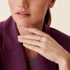 PAVOI 14K Gold Plated Slim Signet CZ Ring for Women - Yellow Gold view 2