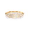 PAVOI 14K Gold Plated Slim Signet CZ Ring for Women - Yellow Gold view 3