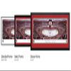 Chicago Blackhawks (center ice) - 44x18-inch Double Mat, Deluxe Framed Picture by Blakeway Panoramas view 2
