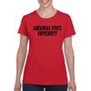 LS01 - Arkansas State Red Wolves Basic Block Womens T Shirt - 2X-Large - Red view 4
