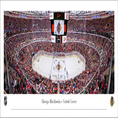 Chicago Blackhawks (center ice) - Unframed 40 x 13.5 Poster by Blakeway Panoramas
