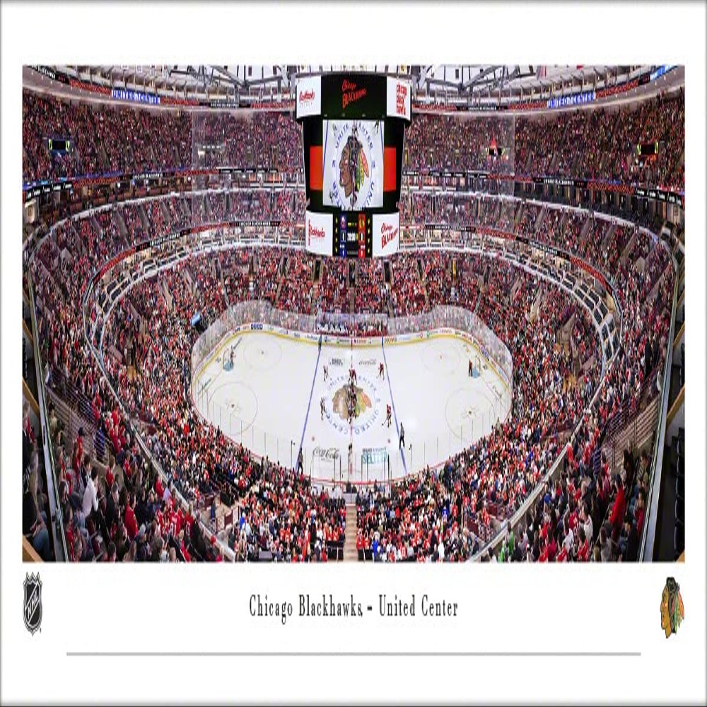 Chicago Blackhawks (center ice) - Unframed 40 x 13.5 Poster by Blakeway Panoramas