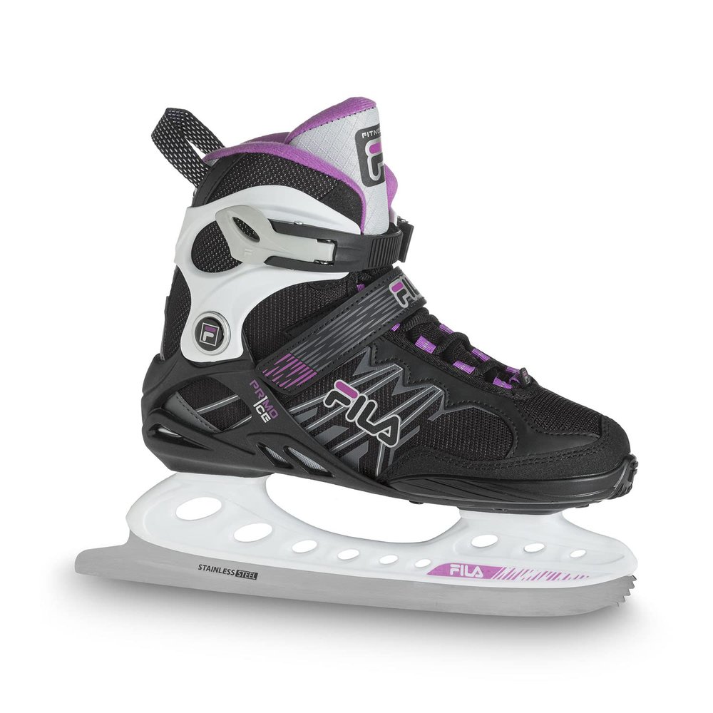 Fila Skates Primo Ice Lady | High-Cut Boot Design with Adjustable Ankle Tension | Adjustable Closure, Velvet Lining, Pre-Sharpened Stainless Steel Blade | Women 6