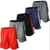 BROOKLYN VERTICAL Boys 5-Pack Athletic Performance Basketball Shorts with Pockets and Drawstring Closure (4, Combo A) view 1