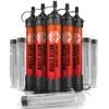 5 High-Capacity Emergency Water Straws  Lightweight, Reusable, 1800-gallon Filters for Camping, Hiking, Travel, Biking, Survival, and Emergencies. No Expiration Date, Perfect for preparedness view 1