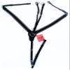 TackRus Horse English Padded Leather Riding Tack Stretchable Nylon Black Breastplate 803880BKC view 1