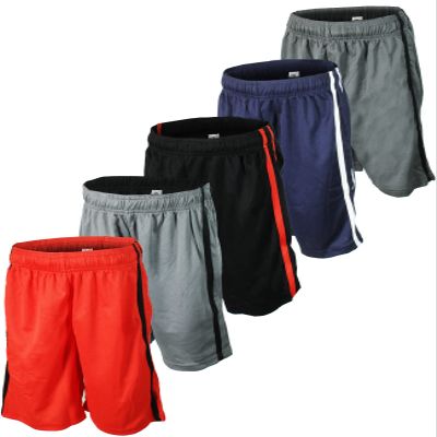 BROOKLYN VERTICAL Boys 5-Pack Athletic Performance Basketball Shorts with Pockets and Drawstring Closure (7/8, Combo A)