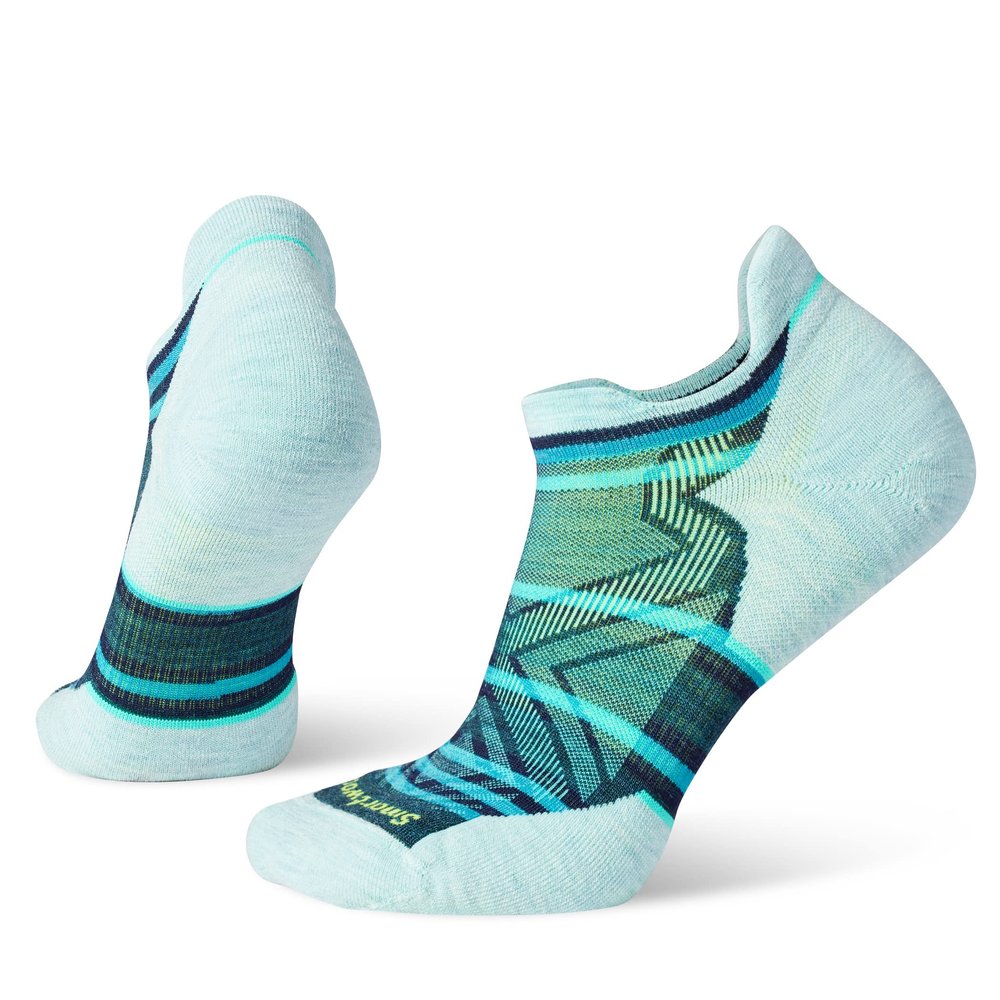 SmartWool SW001672G74M Women's Run Targeted Cushion Stripe Low Ankle Socks Twilight Blue M