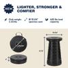 Prestige Outback 2025 Upgraded Collapsible Stool & 3-in-1 Cushioned Carry Bag, Adjustable Height Folding Stool, Telescopic Camping Chair Retractable Seat or Footrest for Outdoors & Travel, Max 620lbs view 2
