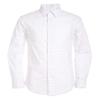 Calvin Klein Boys' Long Sleeve Patterned Dress Shirt, Button-down Style With Buttoned Cuffs, Logo White, 8 Husky view 1